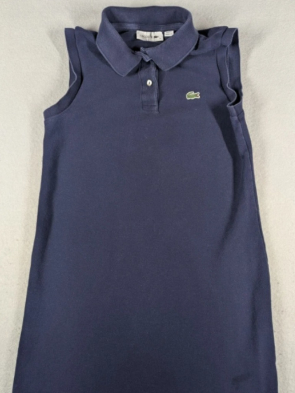 Lacoste Sleeveless Polo Dress - Navy Size 40